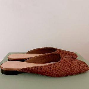 Loeffler Randall Zosia Leather Mule Woven Flats